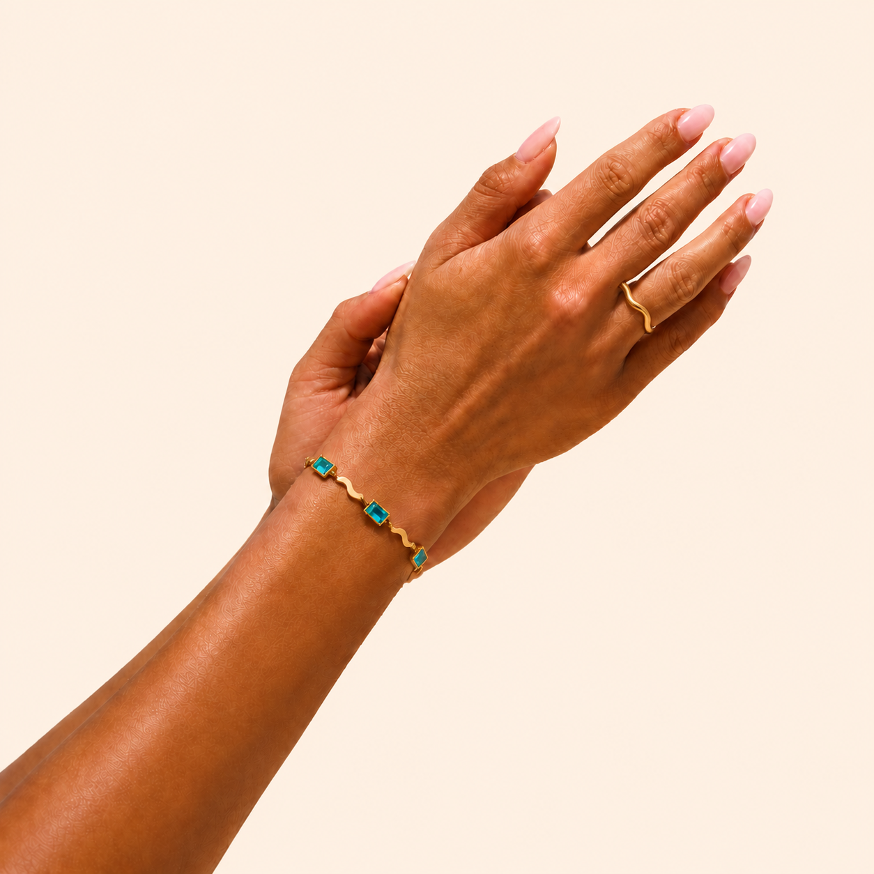 Gold Wave Stacking Ring