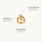 Gold Bypass Ring