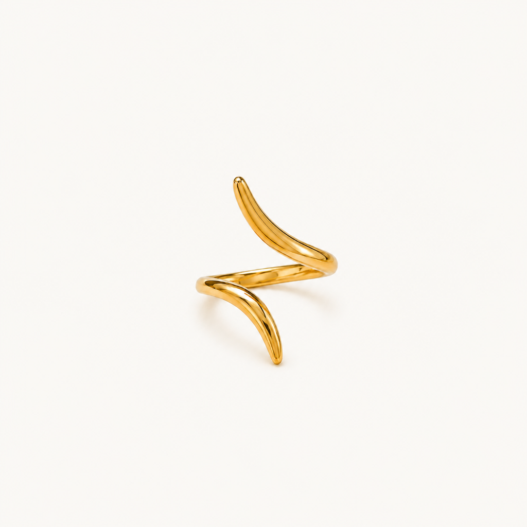 Gold Sculptural Wrap Ring