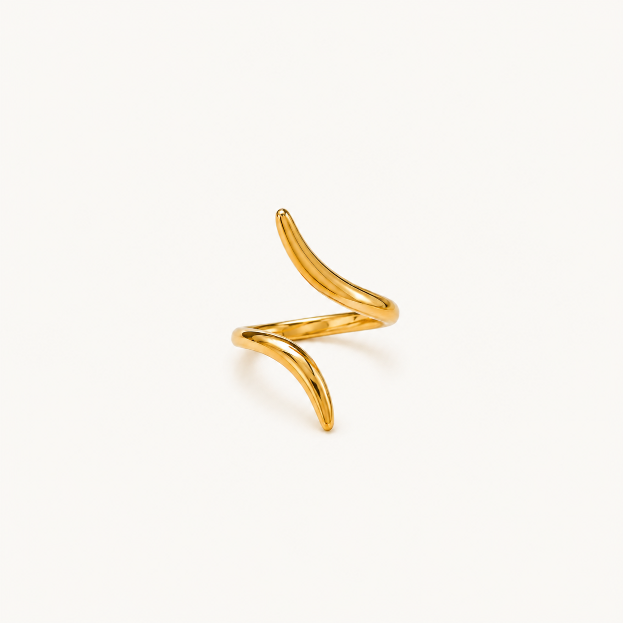 Gold Sculptural Wrap Ring