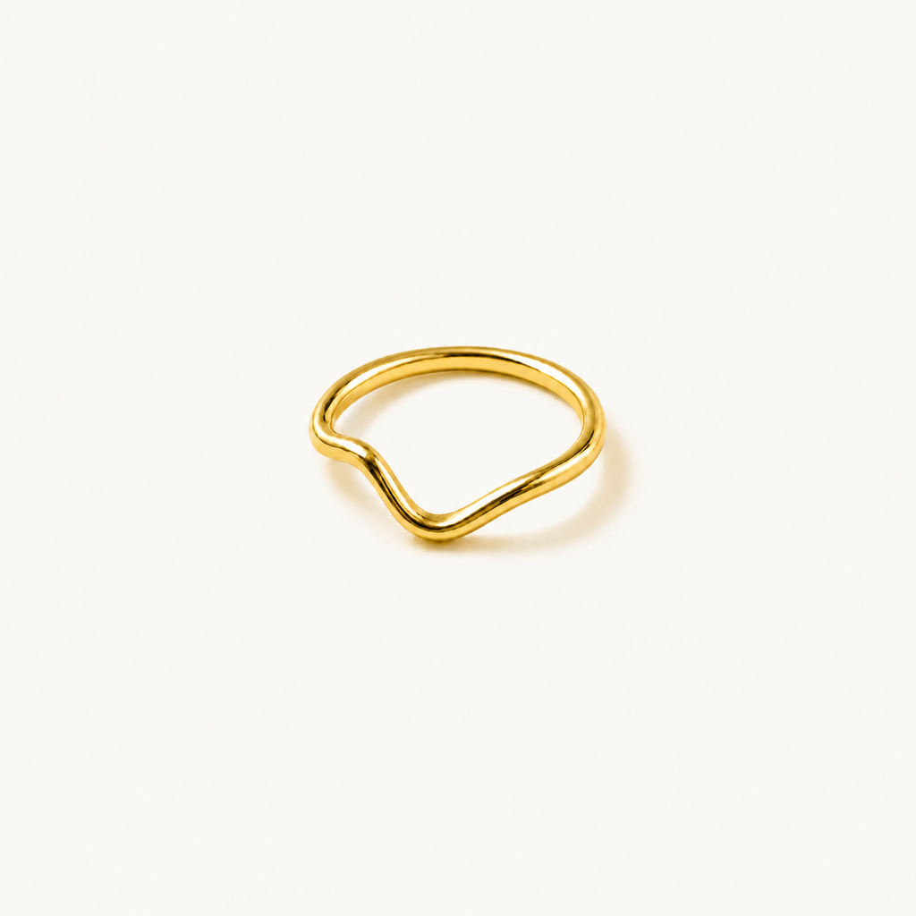 Gold Wave Stacking Ring