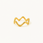 Gold Double Wave Ring