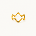 Gold Double Wave Ring