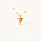 Gold Melting Heart Necklace
